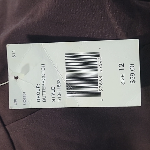 Luciano Dante' Women's Brown  Trousers Size 12 - Picture 12 of 12